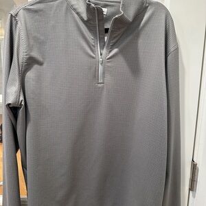 Peter Millar Textured Gray Polo